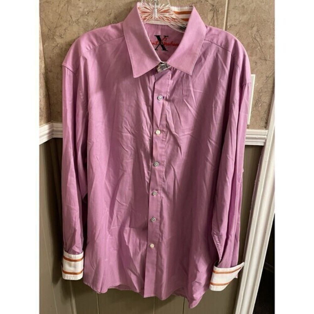 Robert Graham X Button Down Shirt Pink Men’s Size XL‎